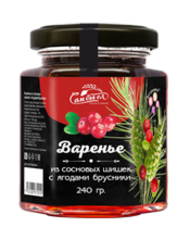 Варенье из сосновой шишки с ягодами брусники 240 г Сам бы ел