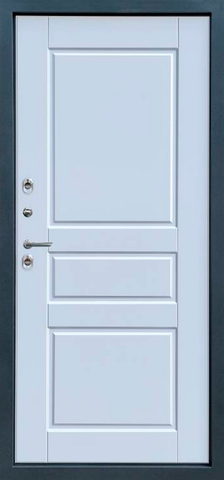 Теплая дверь входная Двери регионов Страж Т-20 Термо, 2 замка, 1,5 мм металл, (графит букле R24139+веллюто бьянко) #3