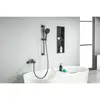 Aquatek AQ1748BGM AQ1748BGM ЛУГАНО смеситель для ванны с душевым гарнитуром, оружейная сталь (шлиф. черный хром)