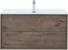 Aquanet 298567 Тумба с раковиной Lino 100 (Flat) Дуб Веллингтон (298567)