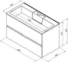 Aquanet 242609 Тумба с раковиной Алвита 90 цв.серый антрацит (242609)