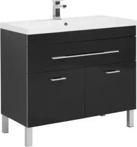 Aquanet 182711 Компл.2 - Тумба Верона 100 напольная 1 ящ. 2 дв. цв.черный (182711)