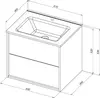 Aquanet 298572 Тумба с раковиной Lino 60 (Flat) Дуб Веллингтон (298572)