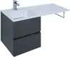 Aquanet 243776 Тумба с раковиной Алвита 120 R цв.серый антрацит (243776)