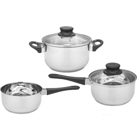 Набор кастрюль Squash (в наборе 3 шт, объем/размеры: 14*6.5 см. без крышки (0.9л.)/16*9 см. с крышкой