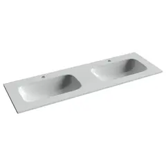 Ceramica Nova CN7022 CN7022 Раковина мебельная Grace прямоугольная 1410*457*137, с двумя чашами и отвер. под смеситель, б фото