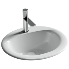 Ceramica Nova CN6080 Раковина встраиваемая сверху Sun, овальная, с отверстием перелива, 515x455x200, белый фото