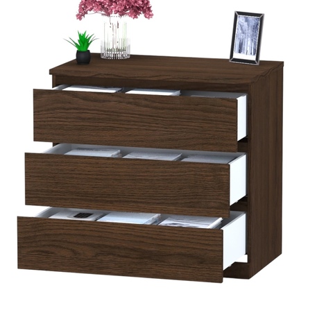 Комод Варма Прайм 3, 80*77*48см, коричневый