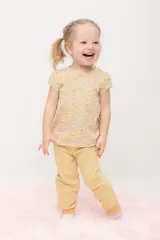 брюки  для девочки  КР 400687/светлая мимоза к481