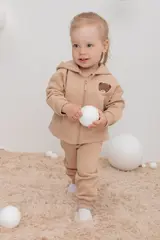 брюки  для девочки  КР 400598/нежный бежевый к413