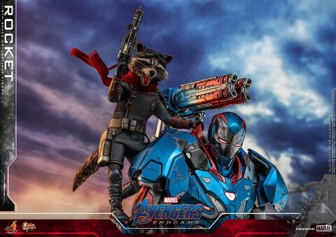 Фигурка Енот Ракета масштаб 1/6 Мстители Финал Hot Toys