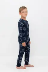 пижама  для мальчика  К 1561/индиго,объемные фигуры