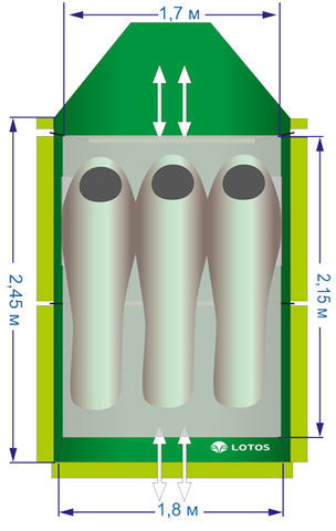 Палатка ЛОТОС 5 Саммер спальная
