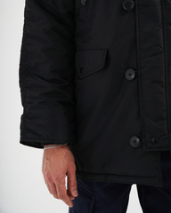 Парка Alpha Industries N-3B Logo Oxford Parka Black (Черная)