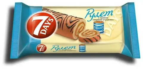Рулет вареная сгущенка 200г 7Days