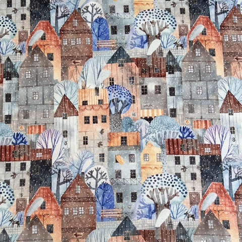 ПРЕДЗАКАЗ, ЗИМНИЙ ГОРОД 100% хлопок