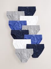 Трусы для мальчика Next AA1-125, 10 шт., Белый, Серый, Синий