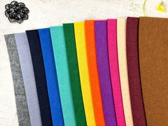 Фетр средней жесткости 2 мм, 20х30 см, 215,4 гр/м2, ассорти №2