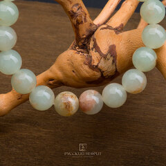 Браслет Классика. Буромский нефрит. 10 мм.