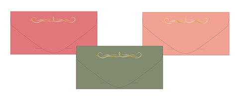 Открытка-конверт, без надписи, Ассорти, Софт-тач, 8,3*16,8 см, 3 шт.