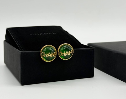 Серьги зелёные Chanel