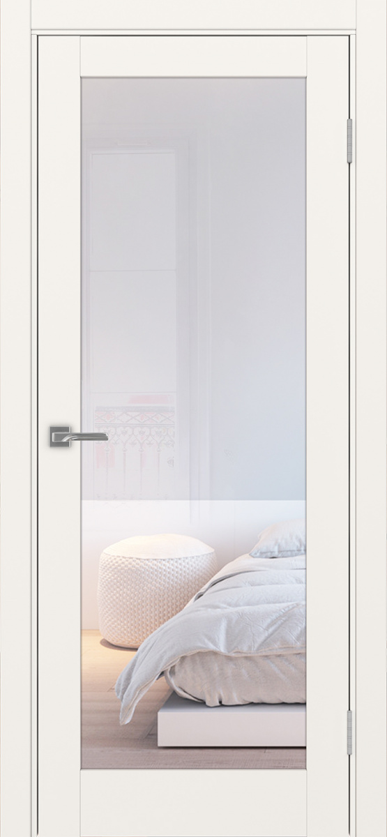 Дверь межкомнатная Оптима Порте Турин 501.2, цвет бежевый, экошпон, стекло прозрачное