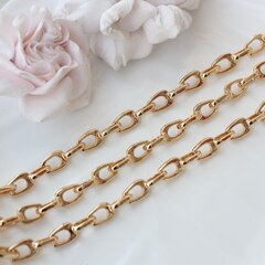 Цепочка с двойным звеном 20*8 мм, позолота, 50 см, А033