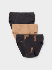 набор трусы/ уп  для мальчика  К 1928-3уп/итальянский песок,темно-серый,тигры Ал