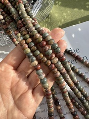 Нить бусин из яшмы 8мм, рондель