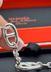 Колье сотуар длинное из неродированного серебра 925 пробы FARANDOL