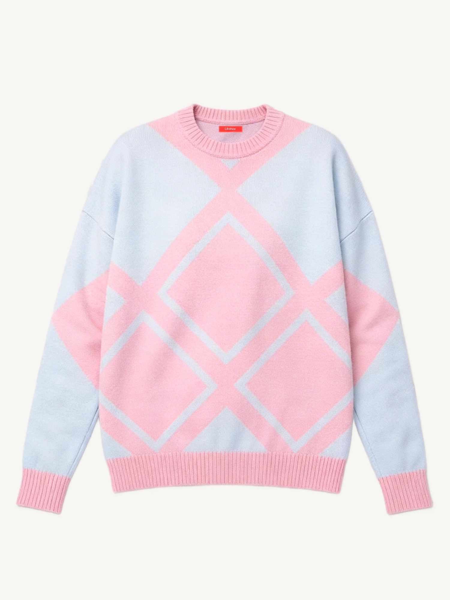 Джемпер свободный со спущенным плечом