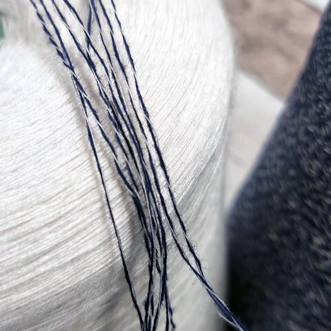 Лен с кашемиром (5%) и шелком (10%) Filati Naturali REGALE CHINE 2/28 бело-синий