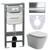 Ceramica Nova CN6000_1002CH_1000 Комплект: Подвесной унитаз + Шумоизоляционная панель для инсталляции + Система инсталляции для унитазов с кнопкой смыва