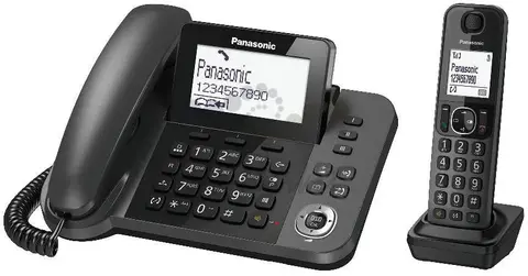 Радио-телефон Dect Panasonic KX-TGF310RUM серый металлик АОН
