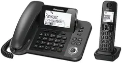 Радио-телефон Dect Panasonic KX-TGF310RUM серый металлик АОН