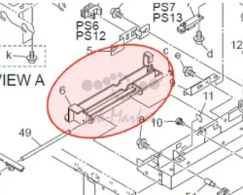 Передняя направляющая пластина входа бумаги Konica Minolta 15BA40210
