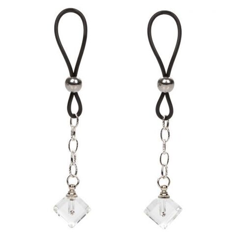 Прозрачные кристаллики-подвески на соски Non-Piercing Nipple Jewelry Crystal Gem - California Exotic Novelties Nipple Play SE-2615-20-2