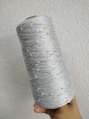 Серебро, арт. 24, хлопок с бисером