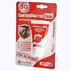 Гель-герметик анаэробный уплотнит. до 3'' красный 15г тюбик СантехМастер Гель