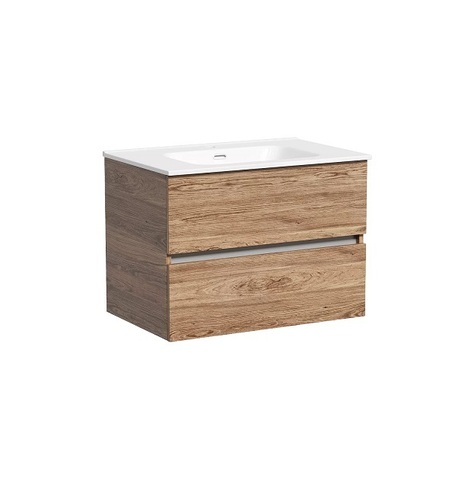 Sancos UR70ECH Тумба подвесная Urban 790х450х550, c двумя ящиками оснащенными доводчиками, дуб чарльстон