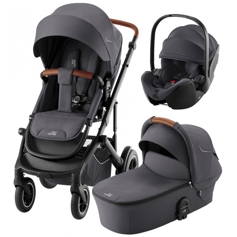 Детская коляска 3в1 Britax Roemer Smile 5Z Midnight Grey + Baby-Safe Pro Classic | Deep Black