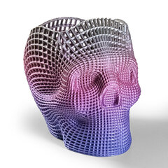 Подставка для карандашей, конфетница, 3D печать, череп-сетка, цветная