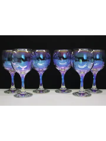 Фужеры для вина 6 штук Радужная коллекция
