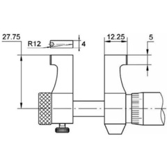 Микрометр-нутромер 25-50мм DIN863 0,01мм Kinex 7096 (К)