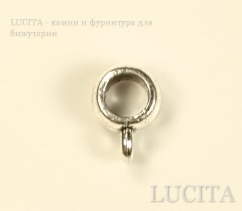 Бейл гладкий 8,5х4 мм (цвет - античное серебро), 5 штук ()