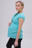 Рубашка для беременных 01329 зеленый