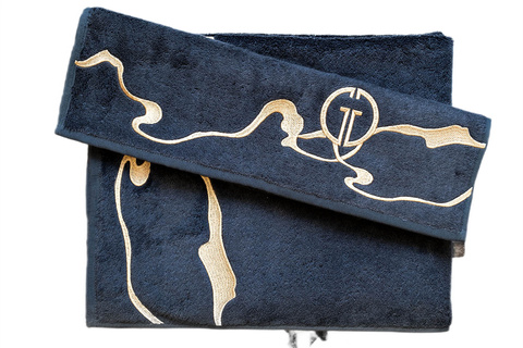 Полотенце махровое 100x150 Garda Decor Мелодия графит 650г/м2