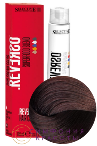 Крем-краска без аммиака Reverso Hair Color 5.5 Светло-каштановый махагон Selective, 100 мл