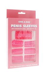 Набор из 7 розовых насадок на пенис ONE-A-DAY PENIS SLEEVES PINK - 