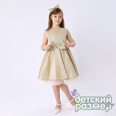 Платье с бантом (блестки, люрекс)